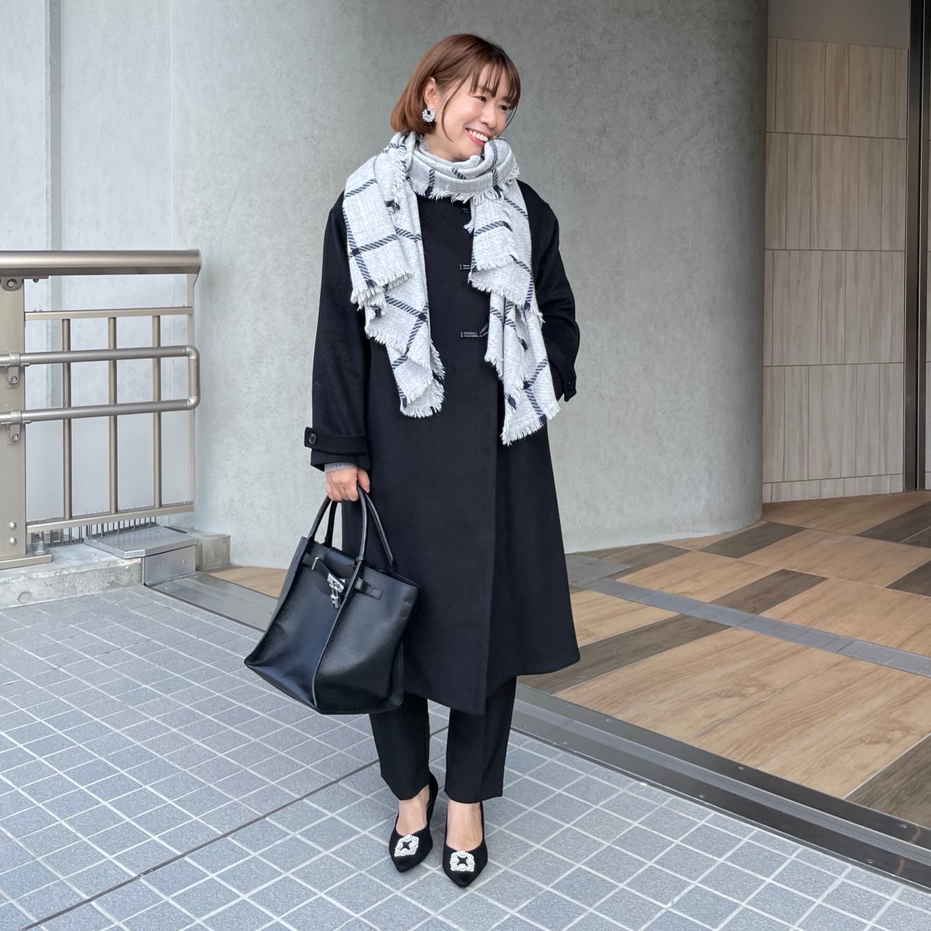 軽量＆あったかウール♡ゆったりお洒落ノーカラーコート【FREE】卒業式