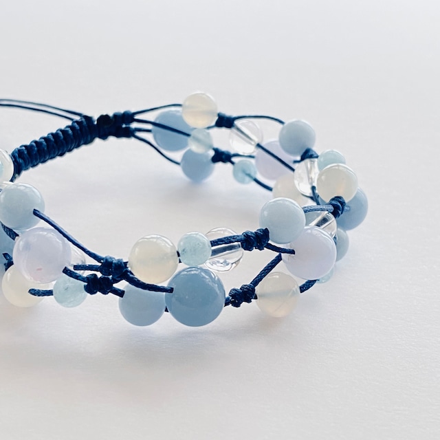 【完成品】ブルーのマハロ*アミュレット