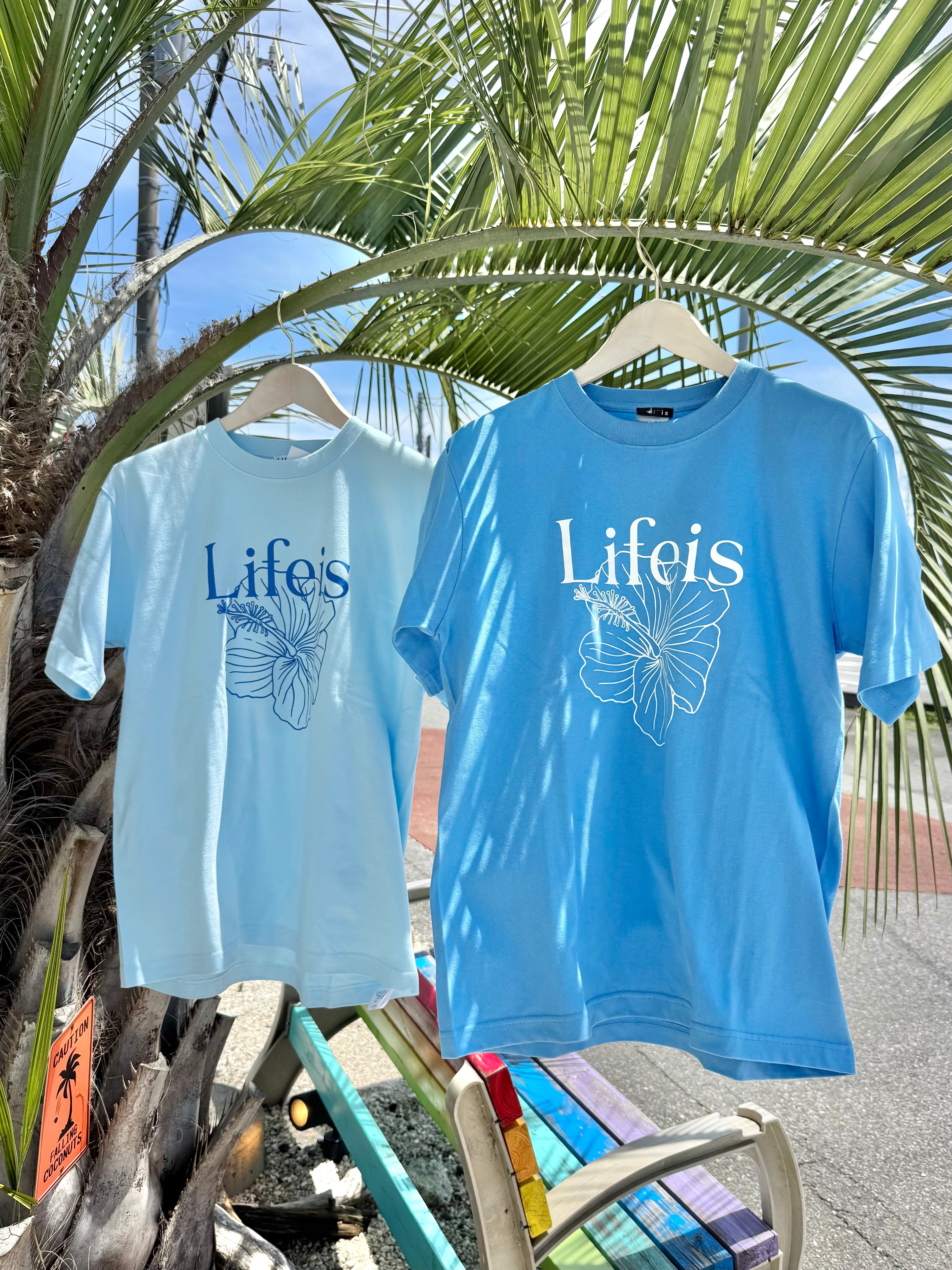 【新色追加！】大人気LIFE is ハイビスカス半袖Tシャツ ¥6,500+tax