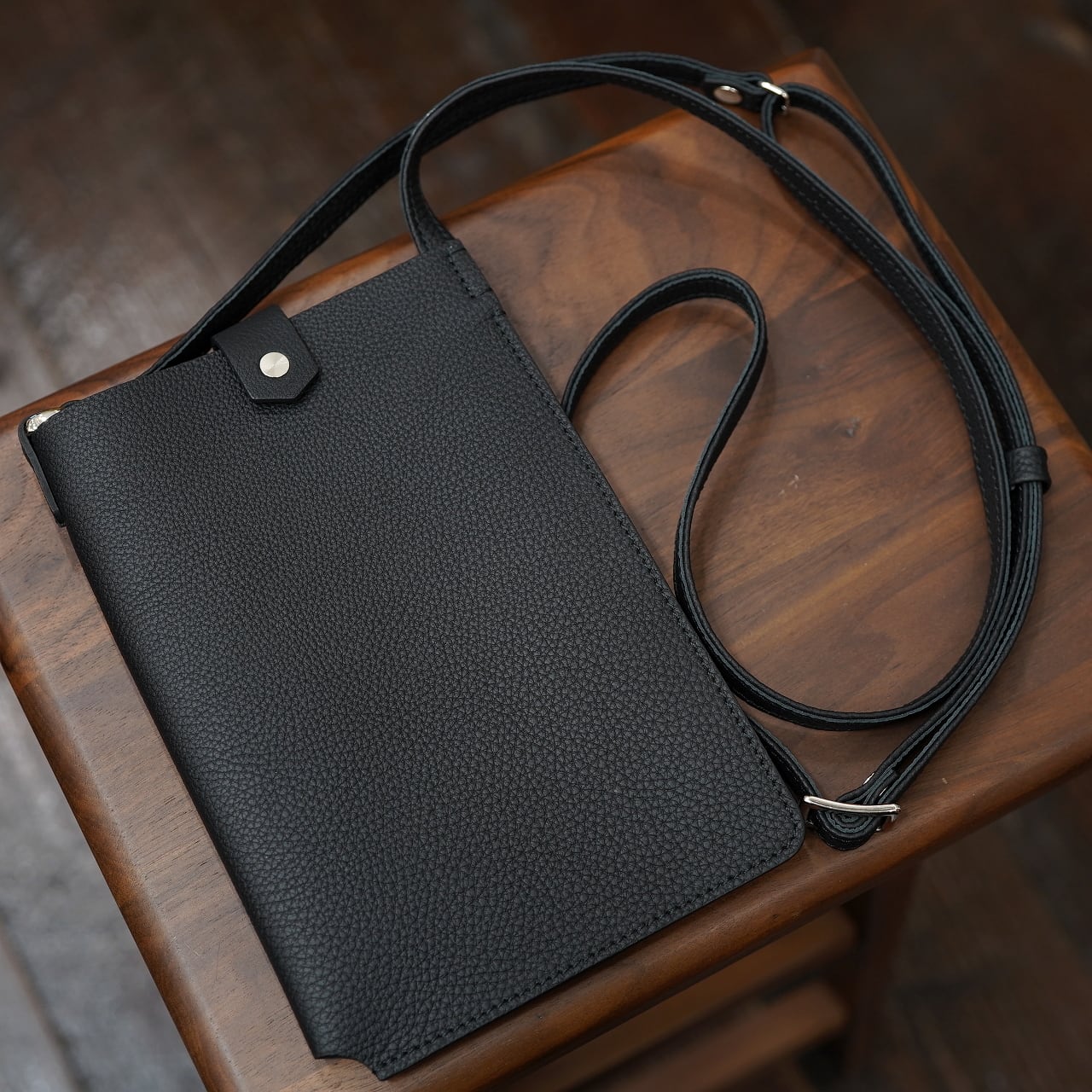 ル・ボナー パパスショルダー シュランケンカーフ ジーンブルー