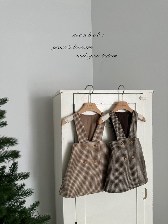 Monbebe25冬）ウィンドウチェックワンピース