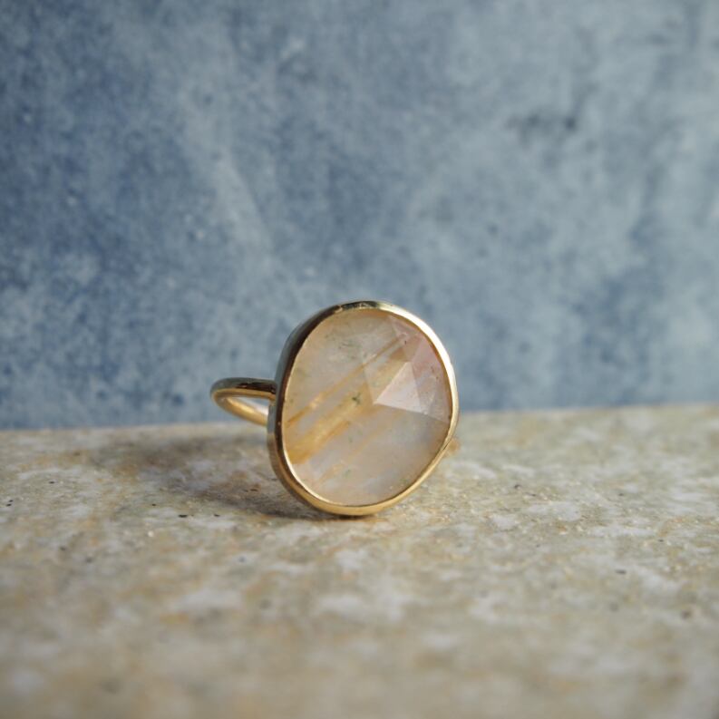 Silverルチルクォーツリング フリーサイズNO2 | Three The Shop