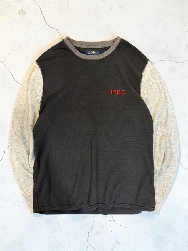 Polo by Ralph Lauren Waffle Knit Henley Neck Shirt XL