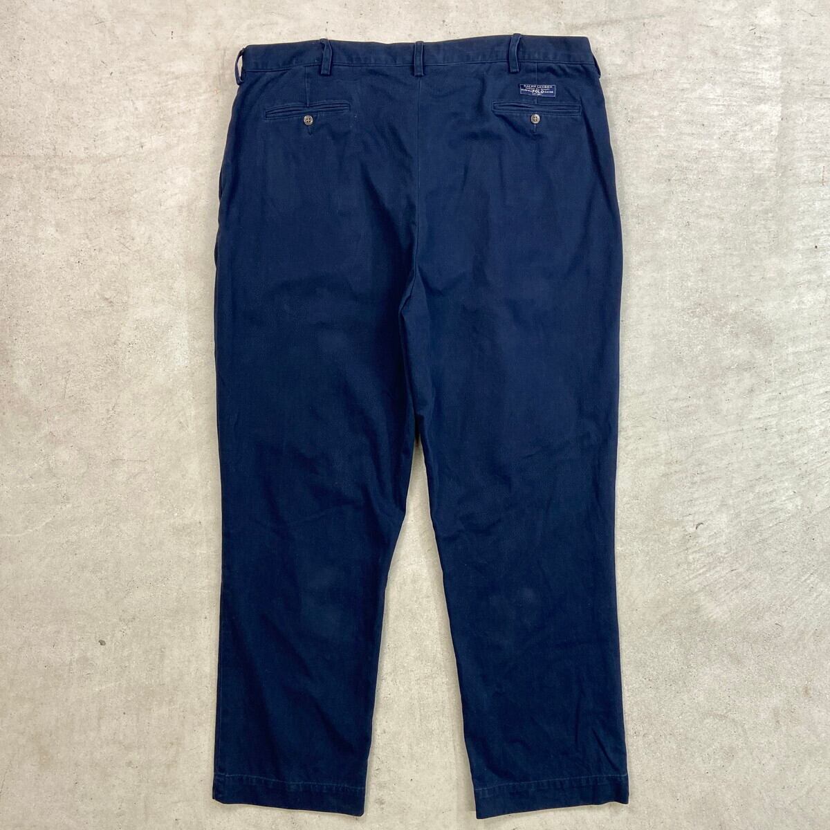 ９０Ｓ ポロ ラルフローレン アンドリューパンツ ２タック ３０　ポロチノ　紺色 90年代 Polo by Ralph Lauren ポロバイラルフローレン 2タック ワイド
