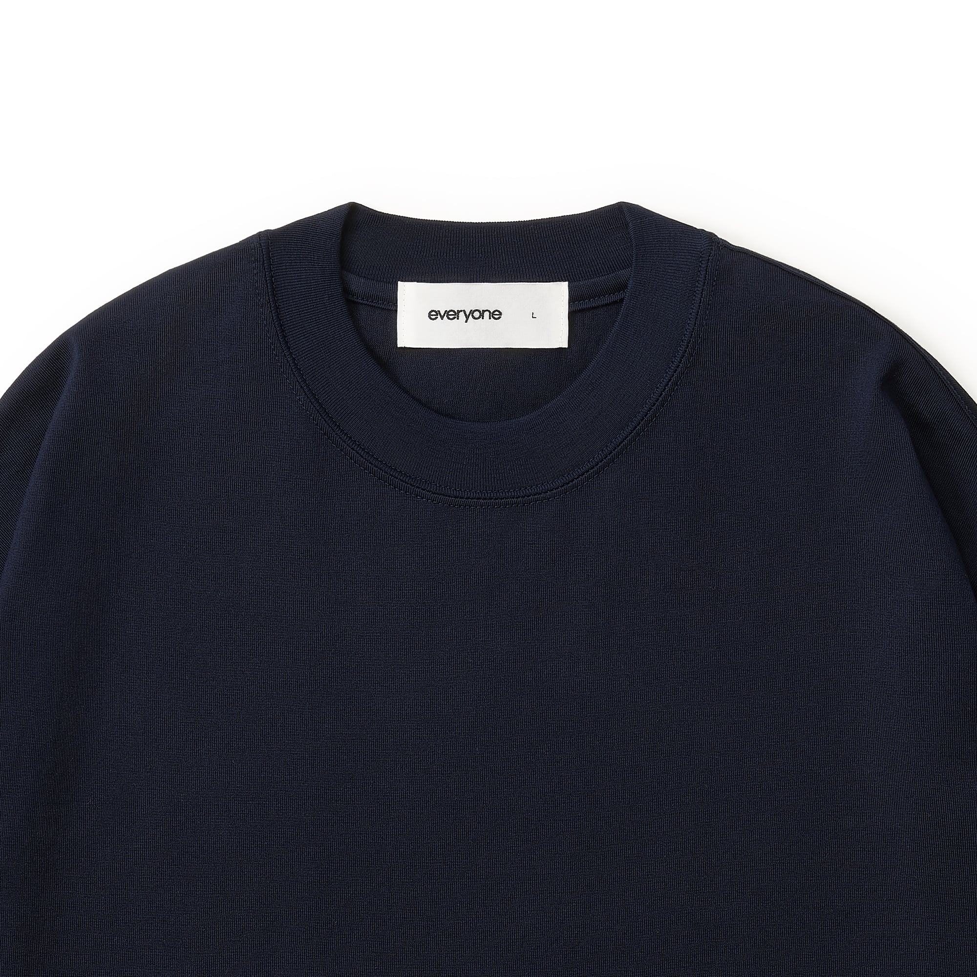 everyone rich cotton long sleeve tee shirt (NAVY) | everyone