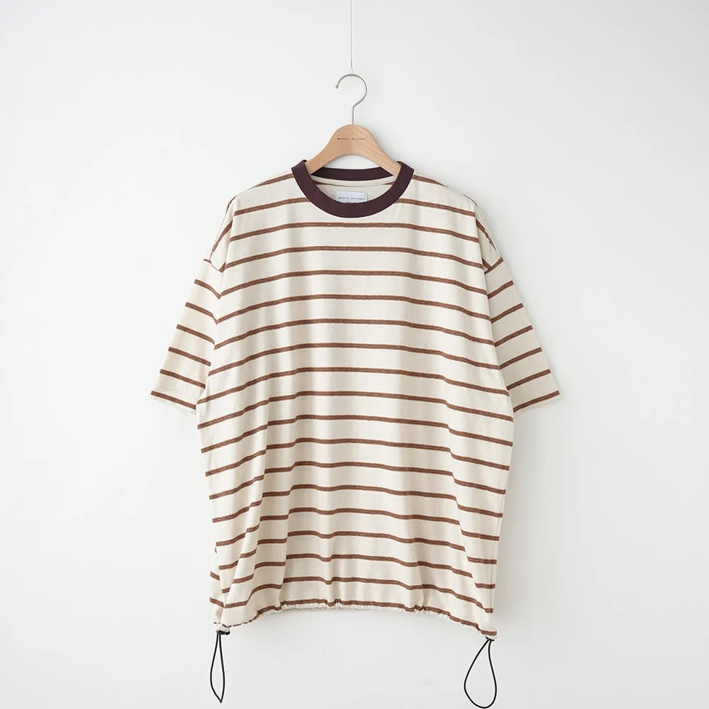 MANUAL ALPHABET / RETRO BORDER WIDE SPINDLE TEE】 メンズ ボーダーT