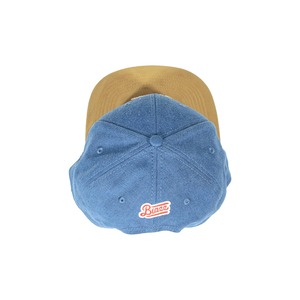 MOCO LOGO SUEDE PEAK WASHED CANVAS SNAPBACK [BLUE]