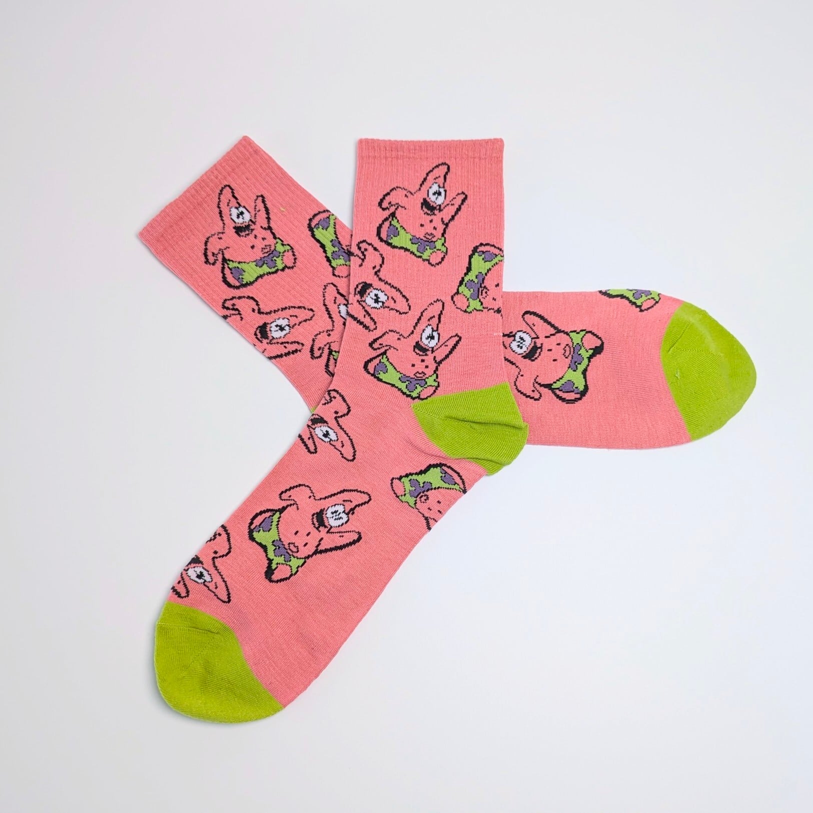 ♧【 crew socks / クルーソックス 】SpongeBob SquarePants ( スポンジボブ ) / パトリック 靴下 / ソックス〚アメリカン雑貨 アメトイ〛
