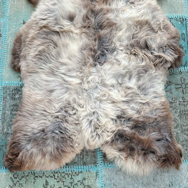 ポーランド ムートンラグ MO001 | ナチュラル シープスキン | 77cm × 115cm