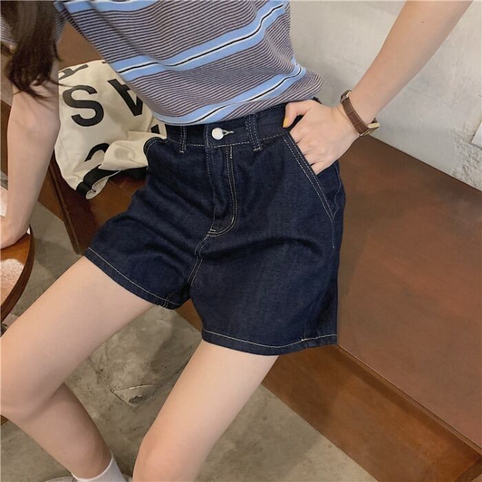 ジーンズ ハイウェストウェストショーツ サマーパンツ ルーズ 夏物 ブルマー モンロー57209004336