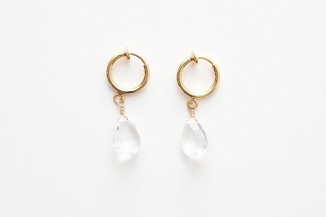 crystal quartz earring