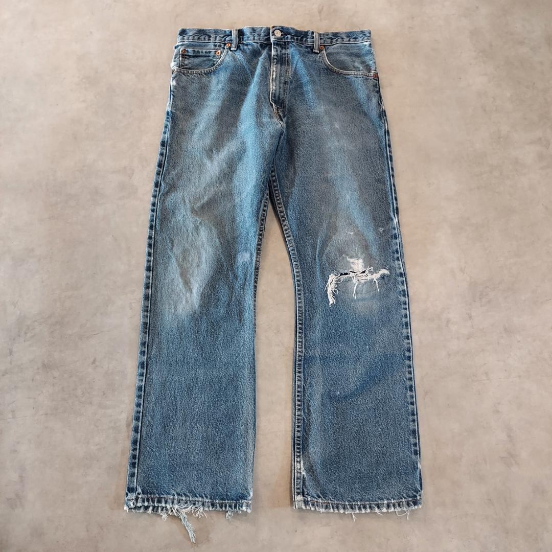 リーバイス517 Levis W36 フレアデニム 青 古着 ボトム 22059