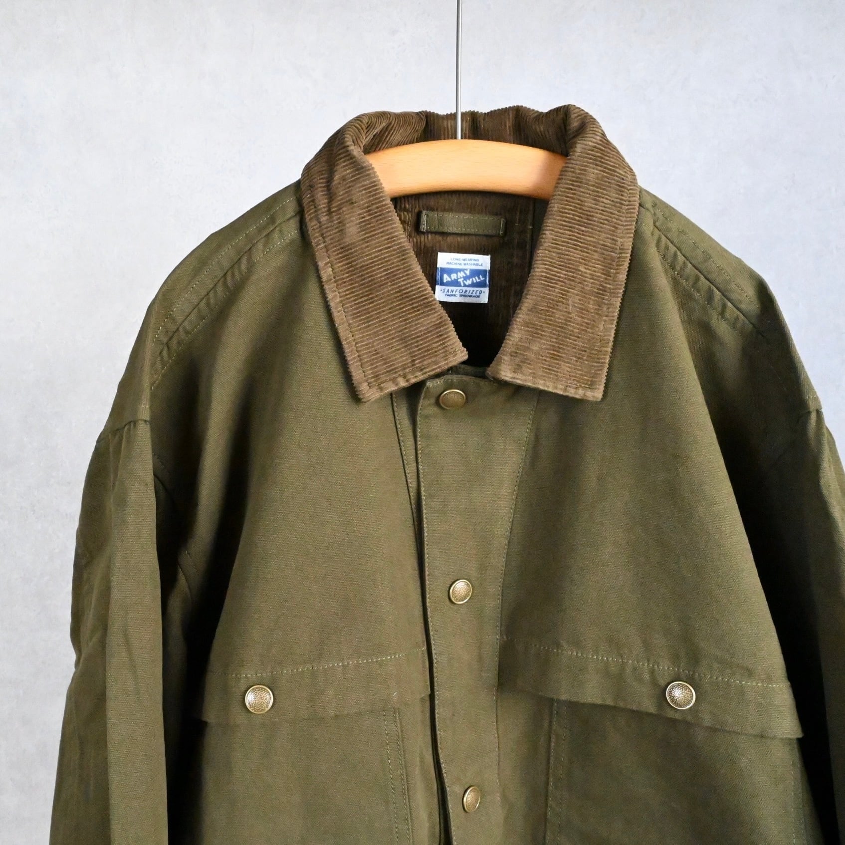 ARMY TWILL】COTTON DUCK LOGGER JACKET アーミーツイル コットン