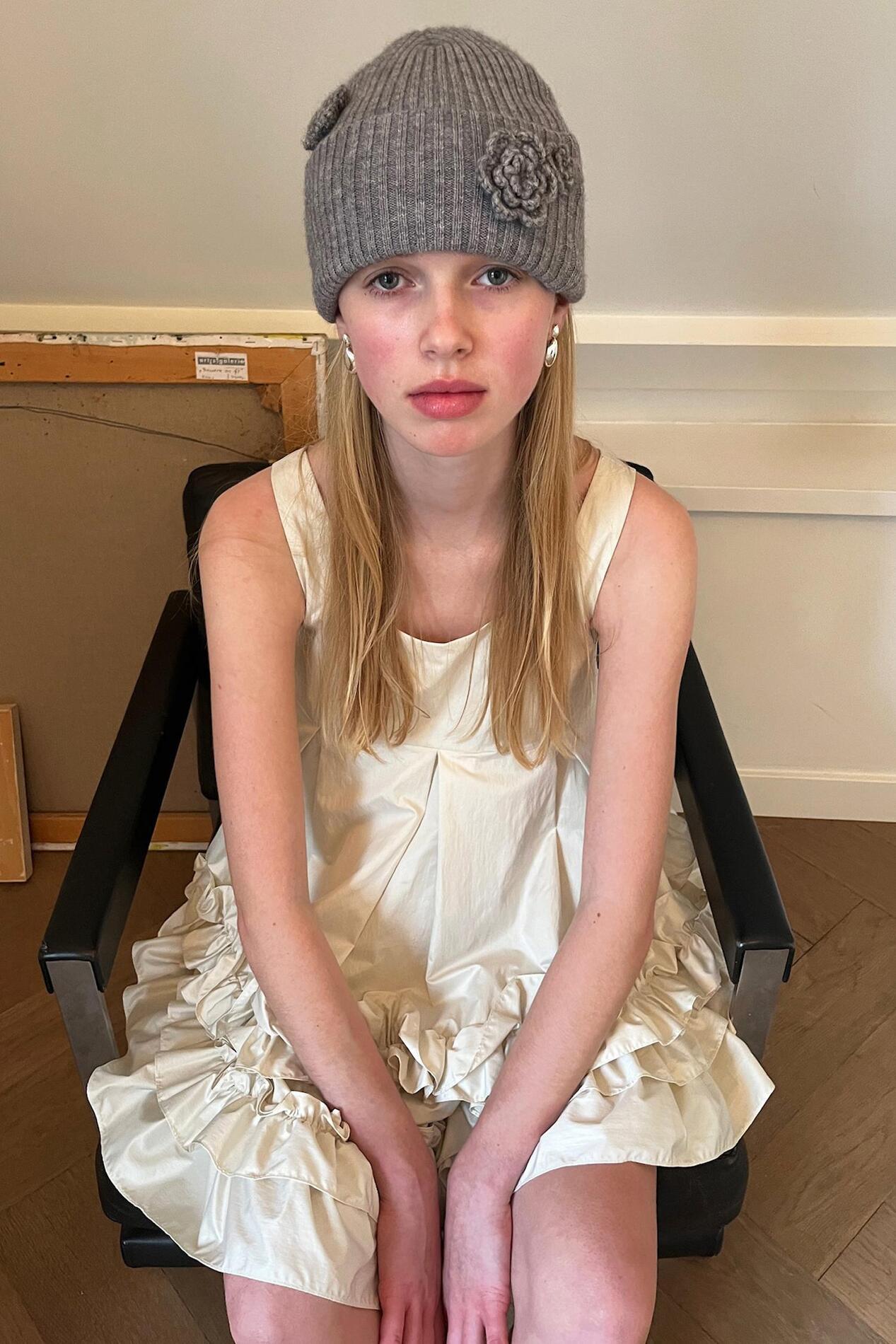 SINOON] Flower Beanie (Melange Grey) 正規品 韓国ブランド 韓国通販