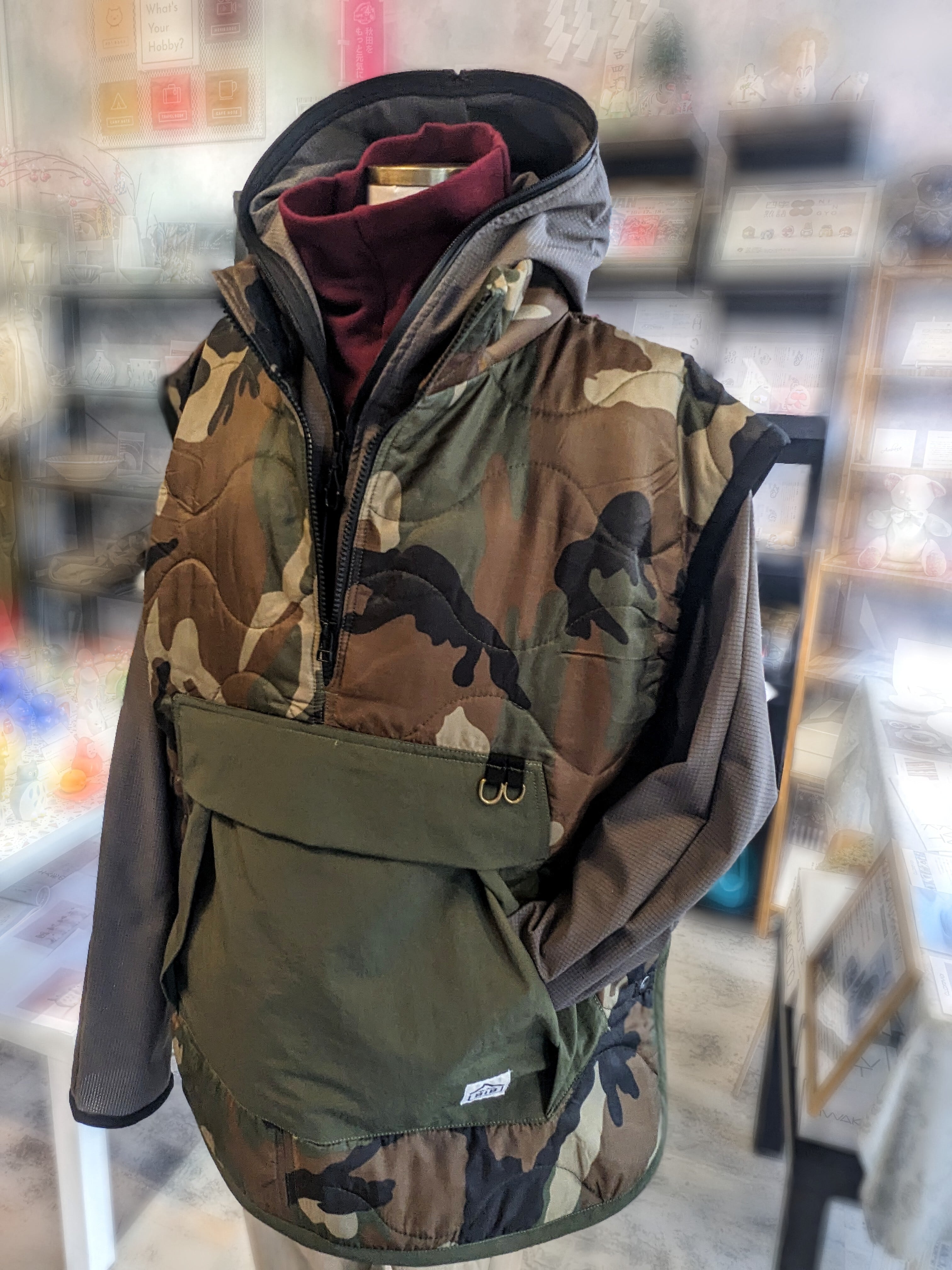 BIB 迷彩柄 キルティングベスト B15001 | 風と地の吾