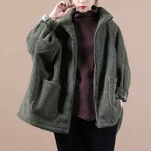 SOLID SHERPA STAND COLLAR FULLZIP JACKET 3colors M-15099