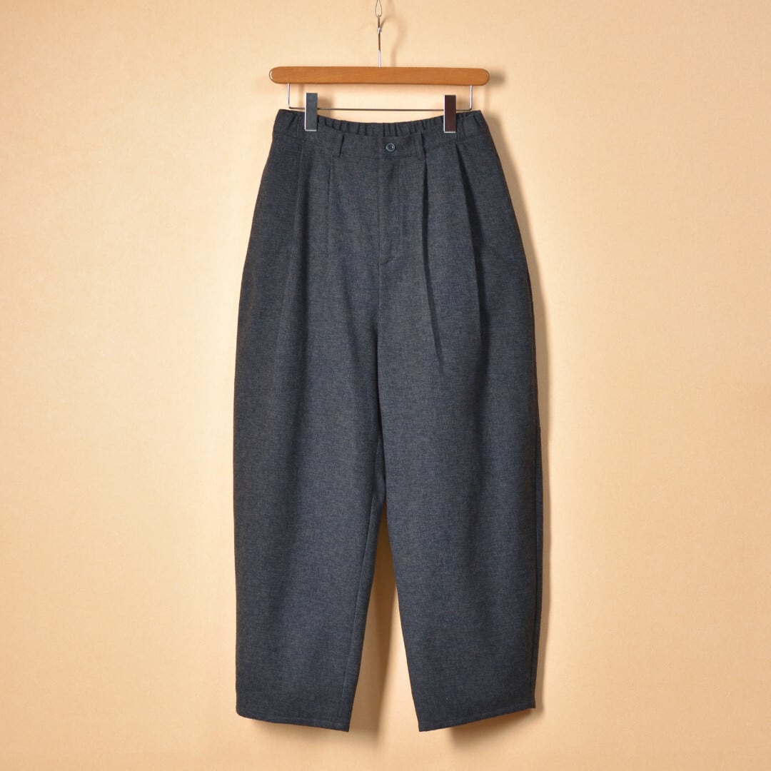 ina イナ ツィーディーコットン・フロントタックパンツ・ブラック【送料無料】