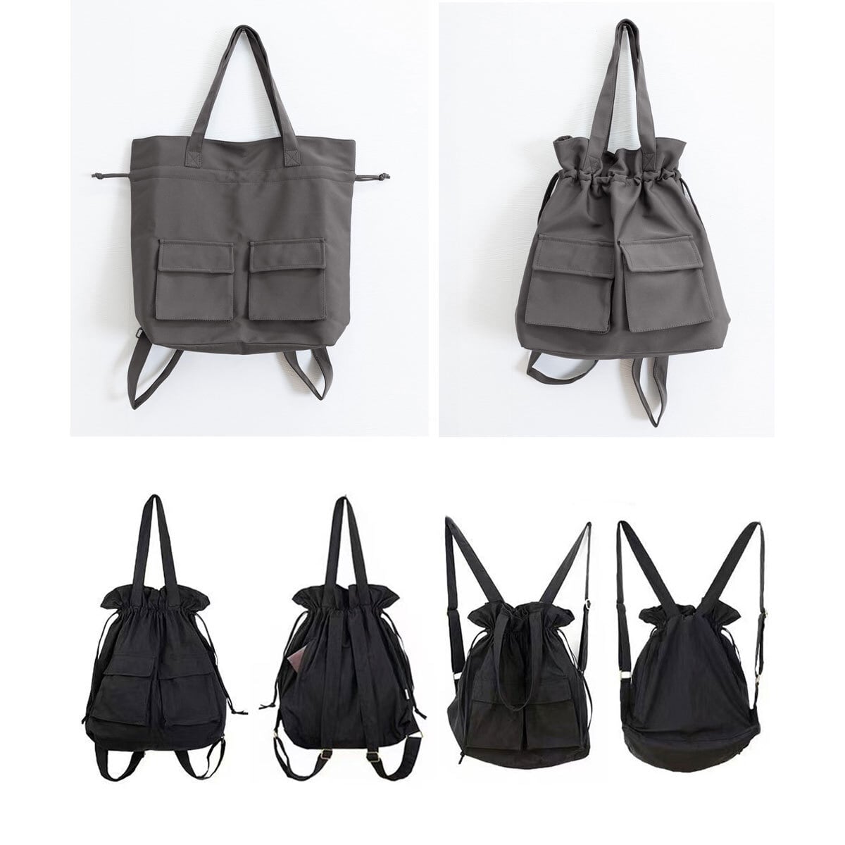 巾着 リュック レディース メンズ 韓国 ナイロン バッグ A4 大容量 軽量 通勤 通学 2way おしゃれ 大人 カジュアル トート リュックサック シンプル 大人可愛い 大人女子