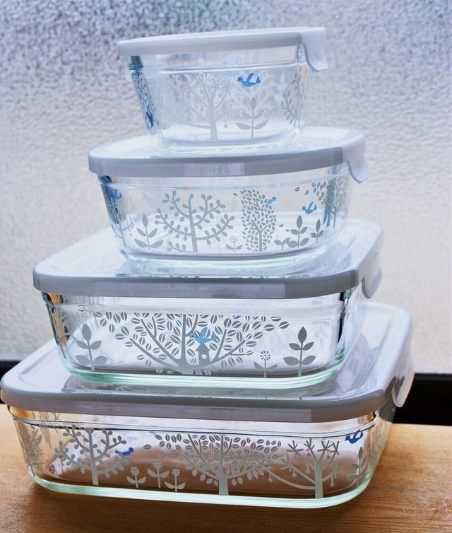 iwaki(イワキ) 耐熱ガラス 保存容器 シンジカトウ Petit bois 角型 L 1.2L パック&レンジ B3248-SNC1