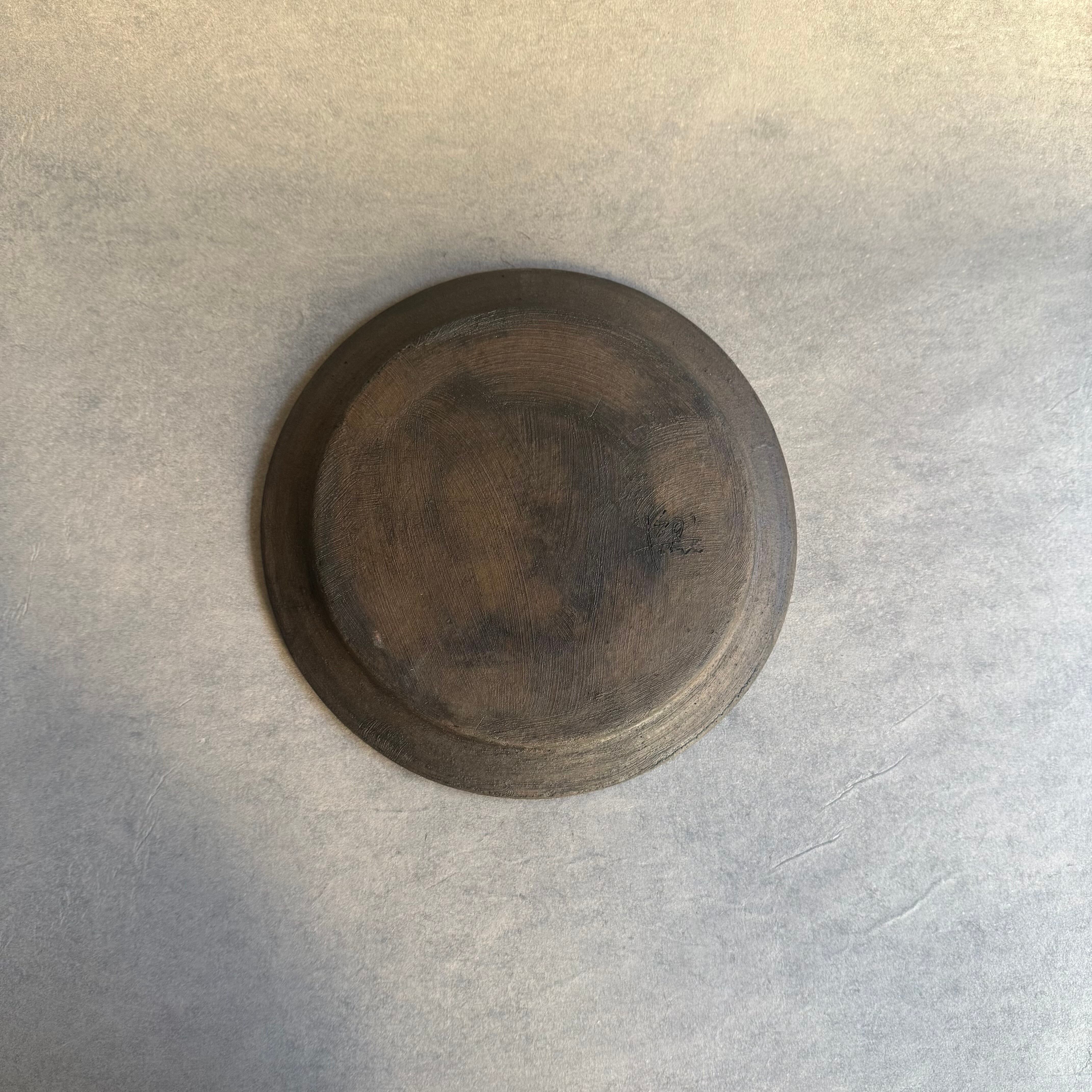 西川聡 黒銀リム皿 | gallery 一白