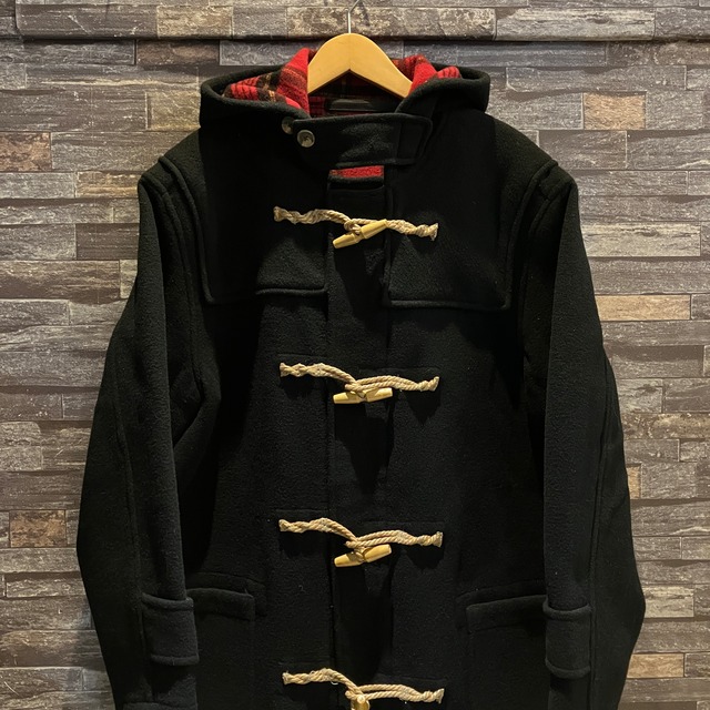 RALPH LAUREN WOOL DUFFLE COAT BLACK 1990'S OLD