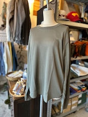 PAPERSKY WEAR MERINO WAFFLE LONG T-SHIRT LIGHT KHAKI