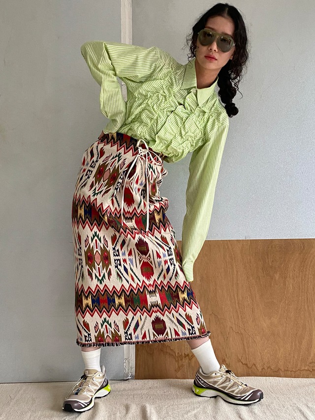 Adjustable skirt "malti color jacquard" cotton