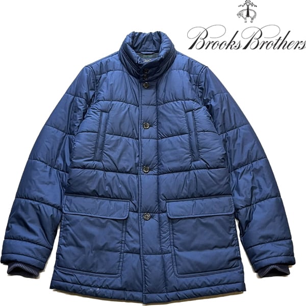 ブルックスブラザーズ　ダウン　ネイビー ポリエステル フーデッド ショートパッファーコート | Brooks Brothers