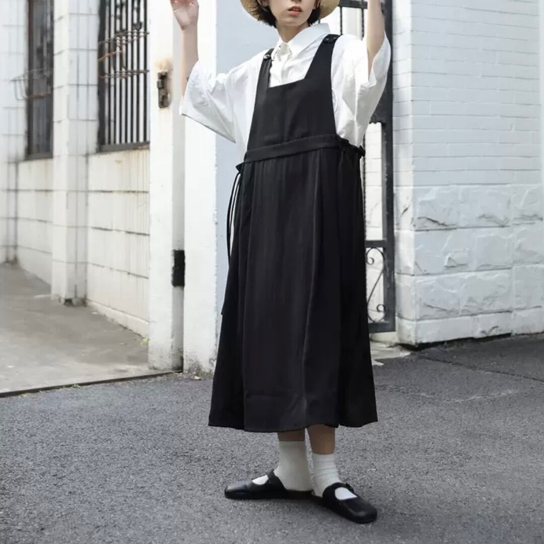 前後２way サロペットワンピース Black R 12 238 Raglana