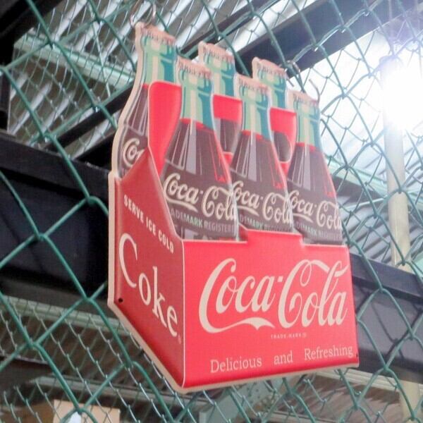 コカコーラ 看板 コカコーラ グッズ ブリキ看板 瓶 6本 COCA COLA