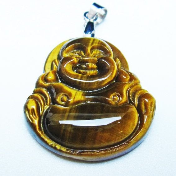 イエロータイガーアイ ペンダント 布袋様 タイガーアイ 一点物 メール便可 [M便 1/20] 112-11413