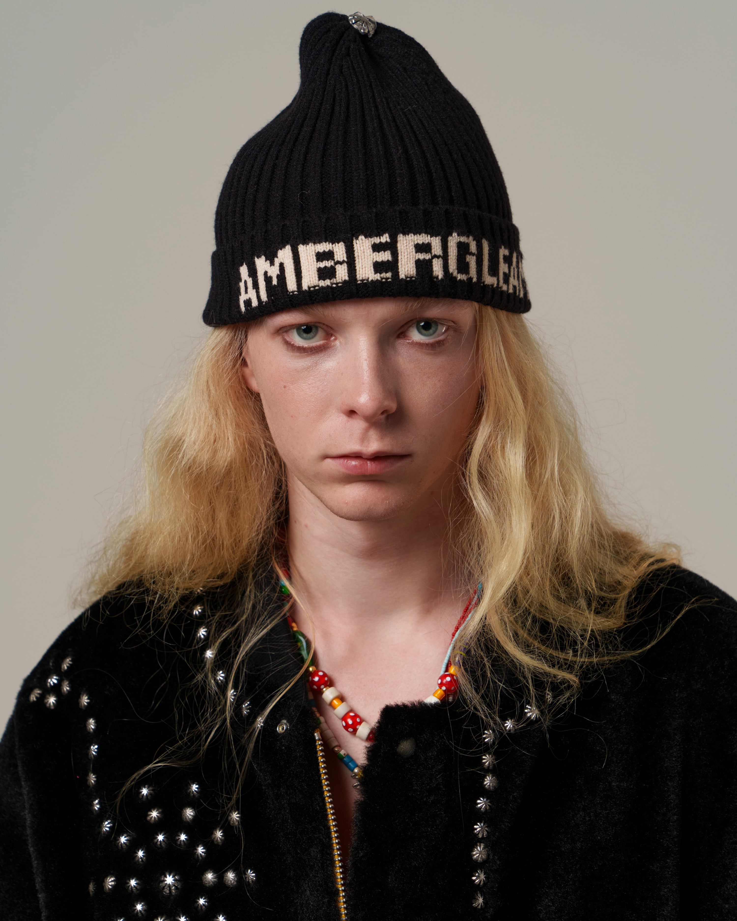 AMBERGLEAM | Concho Knit Cap / Black | AMBERGLEAM