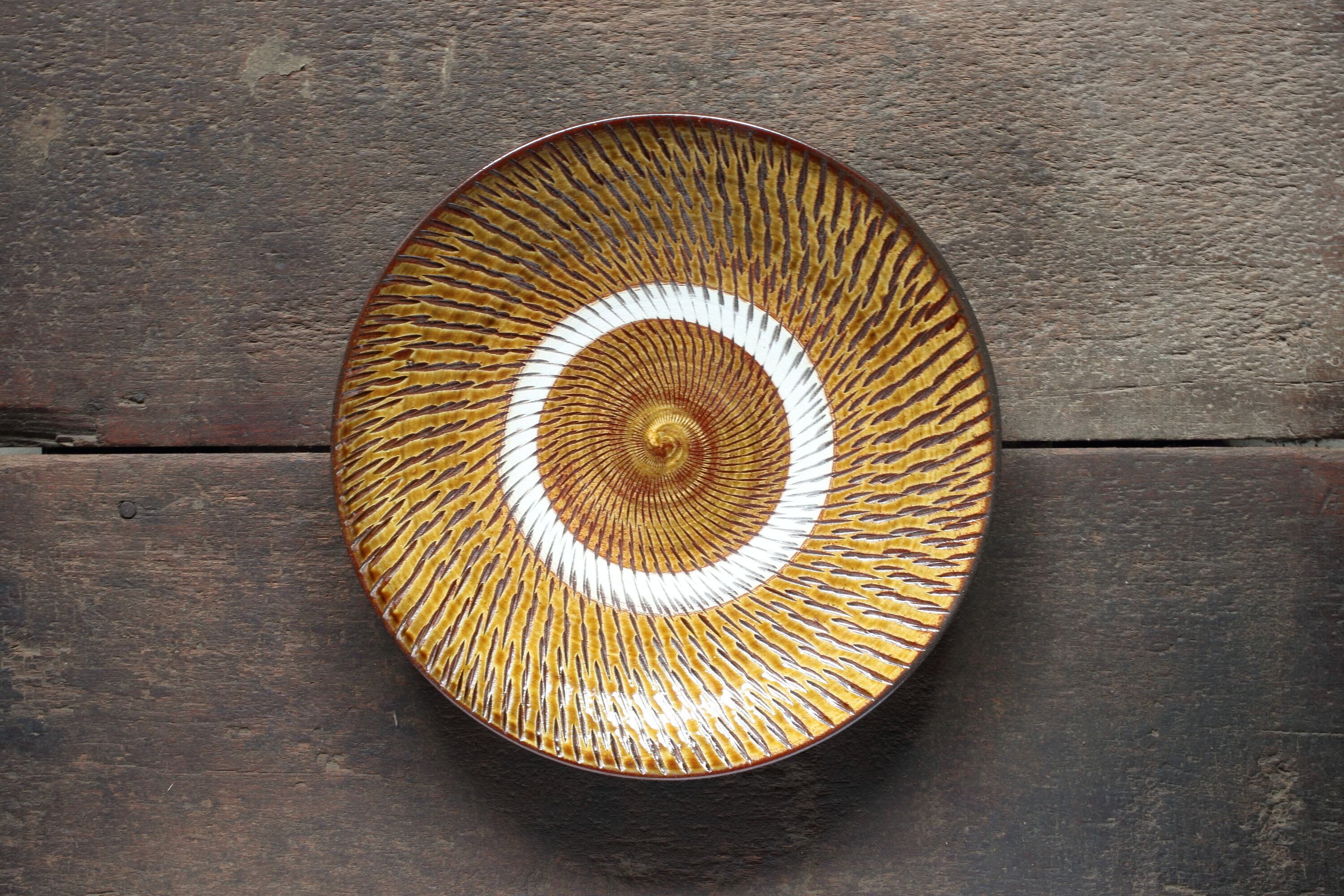 小鹿田焼・坂本浩二窯／8寸皿 03 | stockkyoto