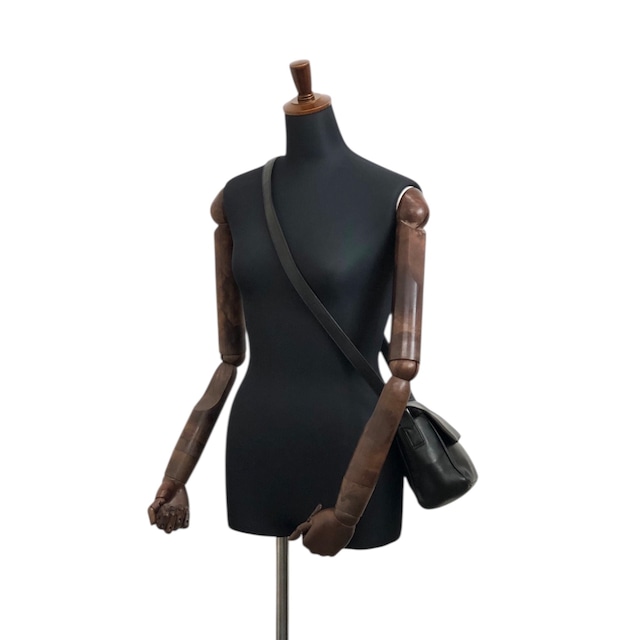 Christian Dior クリスチャン ディオール ショルダーバッグ ブラック ロゴ チャーム レザー vintage ヴィンテージ オールド ssswaj