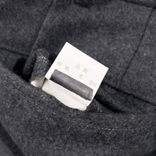 BLUE TRADITIONAL CLUB ブルートラディショナルクラブ ウール 裾ダブル スラックス パンツ W73/ダークグレー系 メンズ