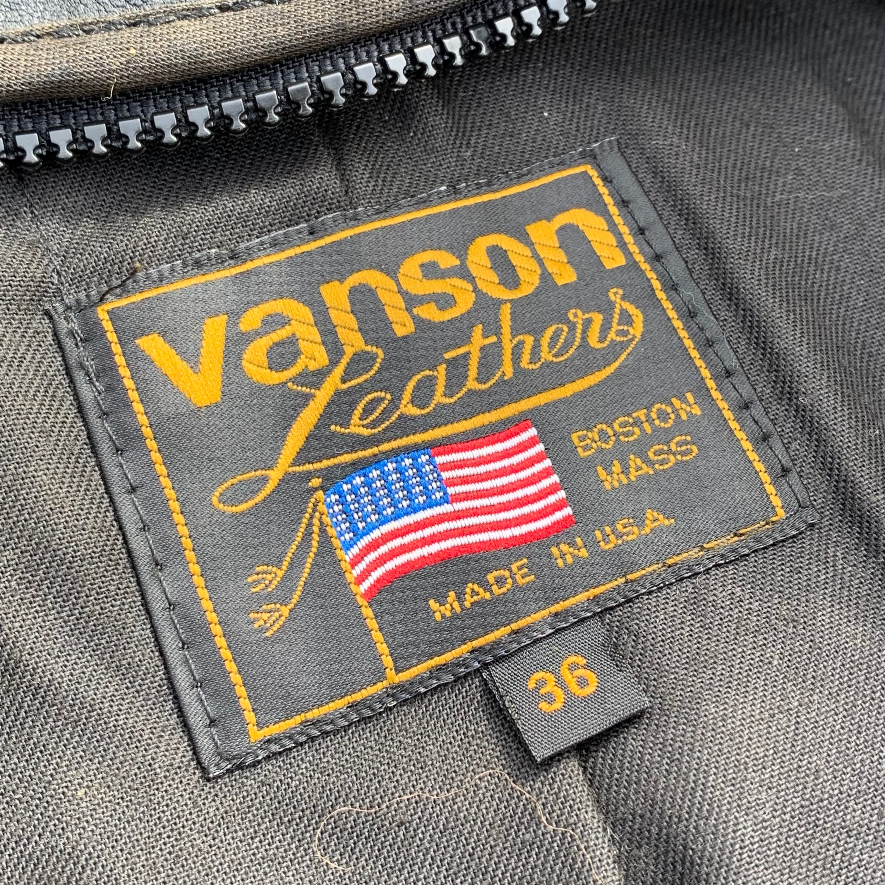 Vanson バンソン レザージャケット シングルライダースジャケット 36