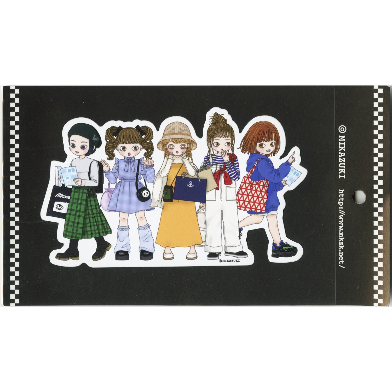 ミカヅキ BIG ステッカー てづバへGO! ダイカット