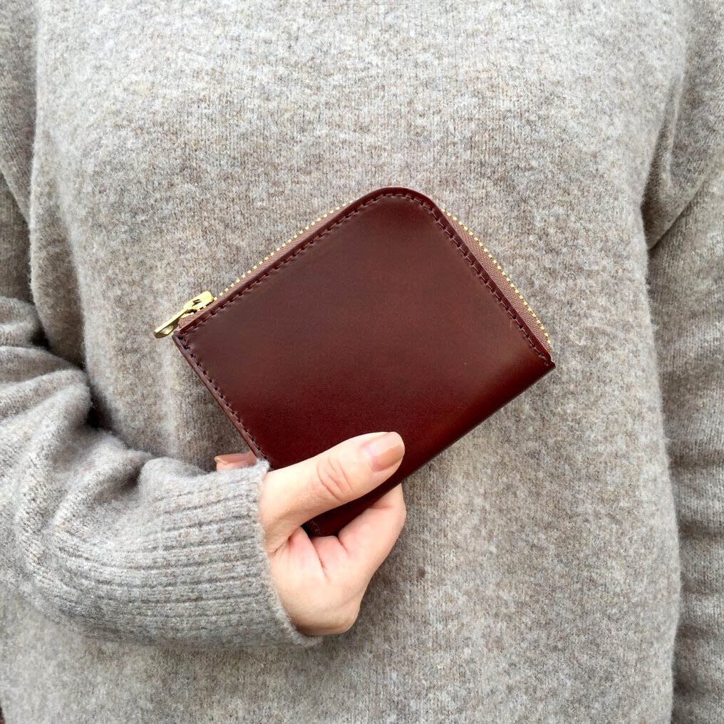 新喜皮革】コードバン＆ジーンズL字ミニウォレット 財布（LIWC714