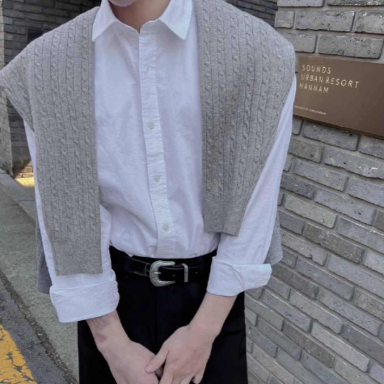 カレッジスタイルカジュアルシャツ　0847