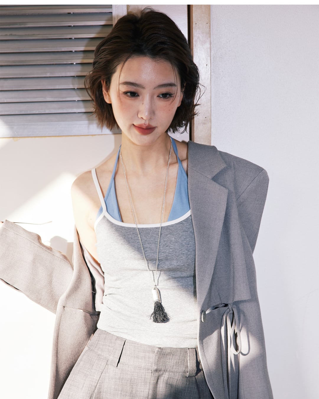 ウエストドローストリングテーラードジャケット S26135