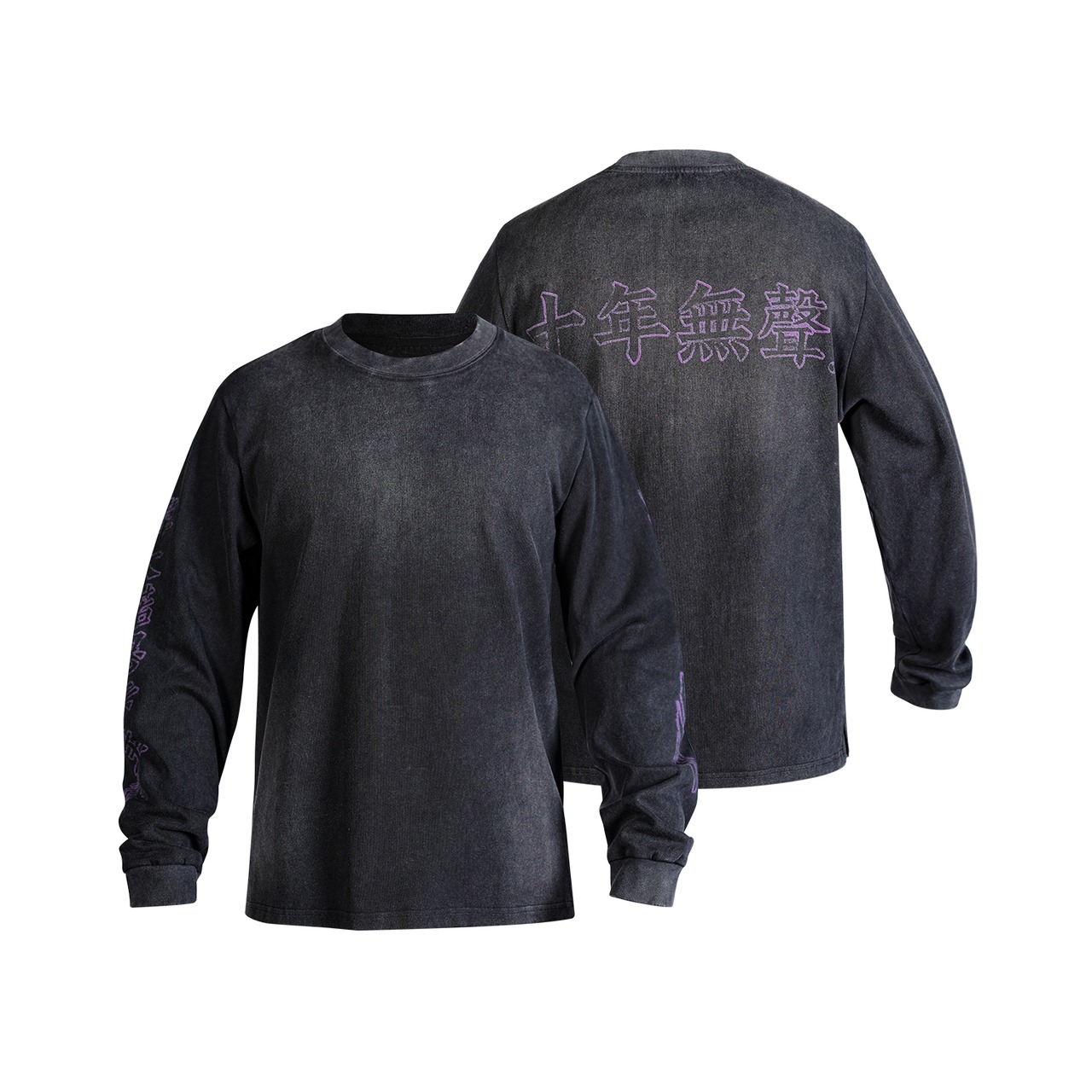 NOSUCISM 2026 AW 塩縮加工ヴィンテージ 10周年グラフィック ロングスリーブ Tシャツ