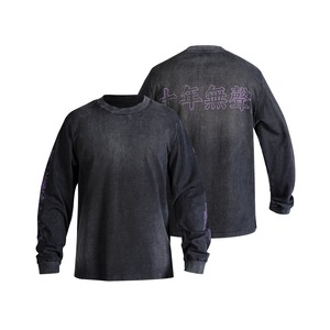 NOSUCISM 2026 AW 塩縮加工ヴィンテージ 10周年グラフィック ロングスリーブ Tシャツ