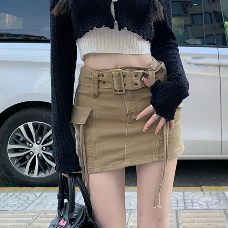 送料無料 HOUZHOU ミニカーゴスカートデニム女性 Y2k ヴィンテージ 送料無料 HOUZHOU ミニカーゴスカートデニム女性 Y2k ヴィンテージ