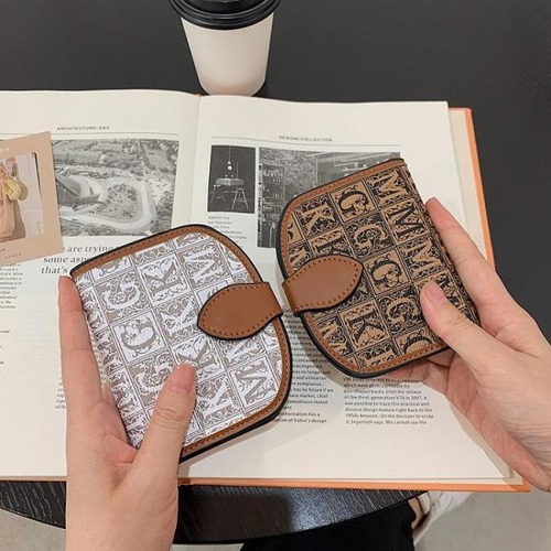 財布 レディース 二つ折り ミニ財布 アルファベット レトロ 文字 コンパクト フェイクレザー ユニセックス カジュアル ウォレット ミニ サイフ