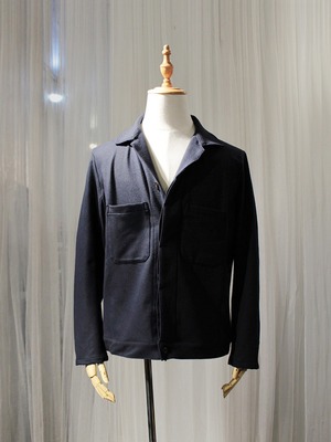 Garage.U.W STRETCH MELTON CPO JACKET NAVY