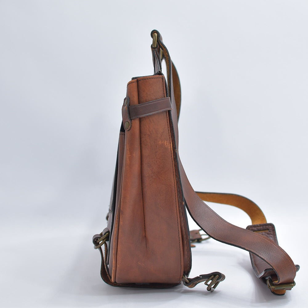 Vintage 2WAY レザーバッグ ショルダーバッグ バックパック 本革