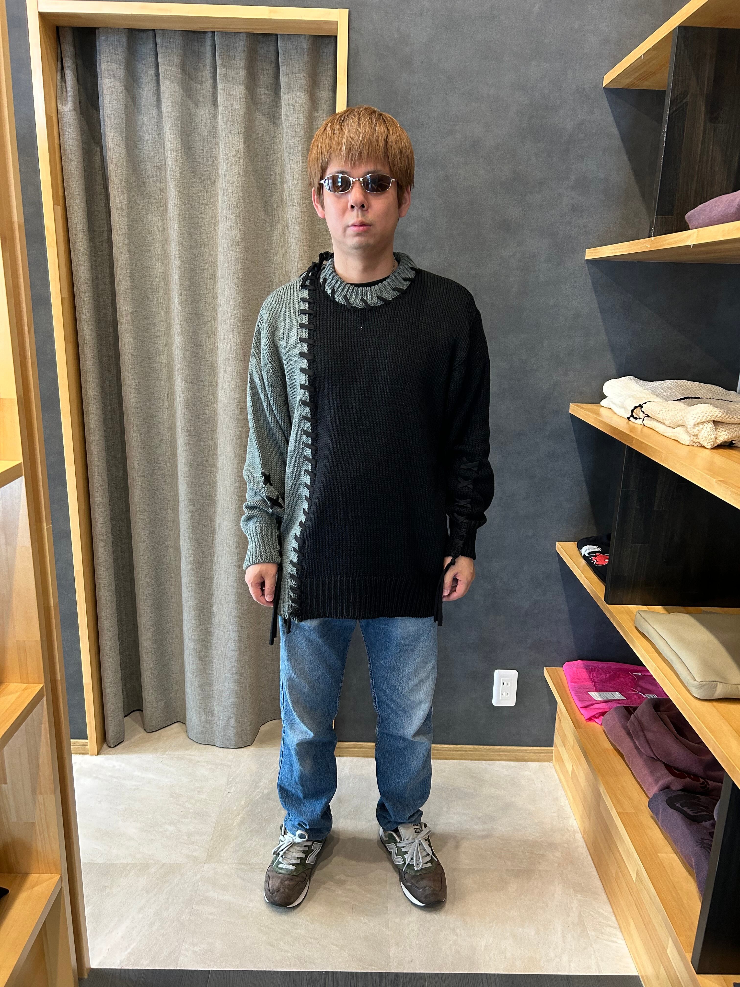 DISCOVERED ディスカバード】BRANKET STITCH WOOL SWEATER BLACK | delhezi