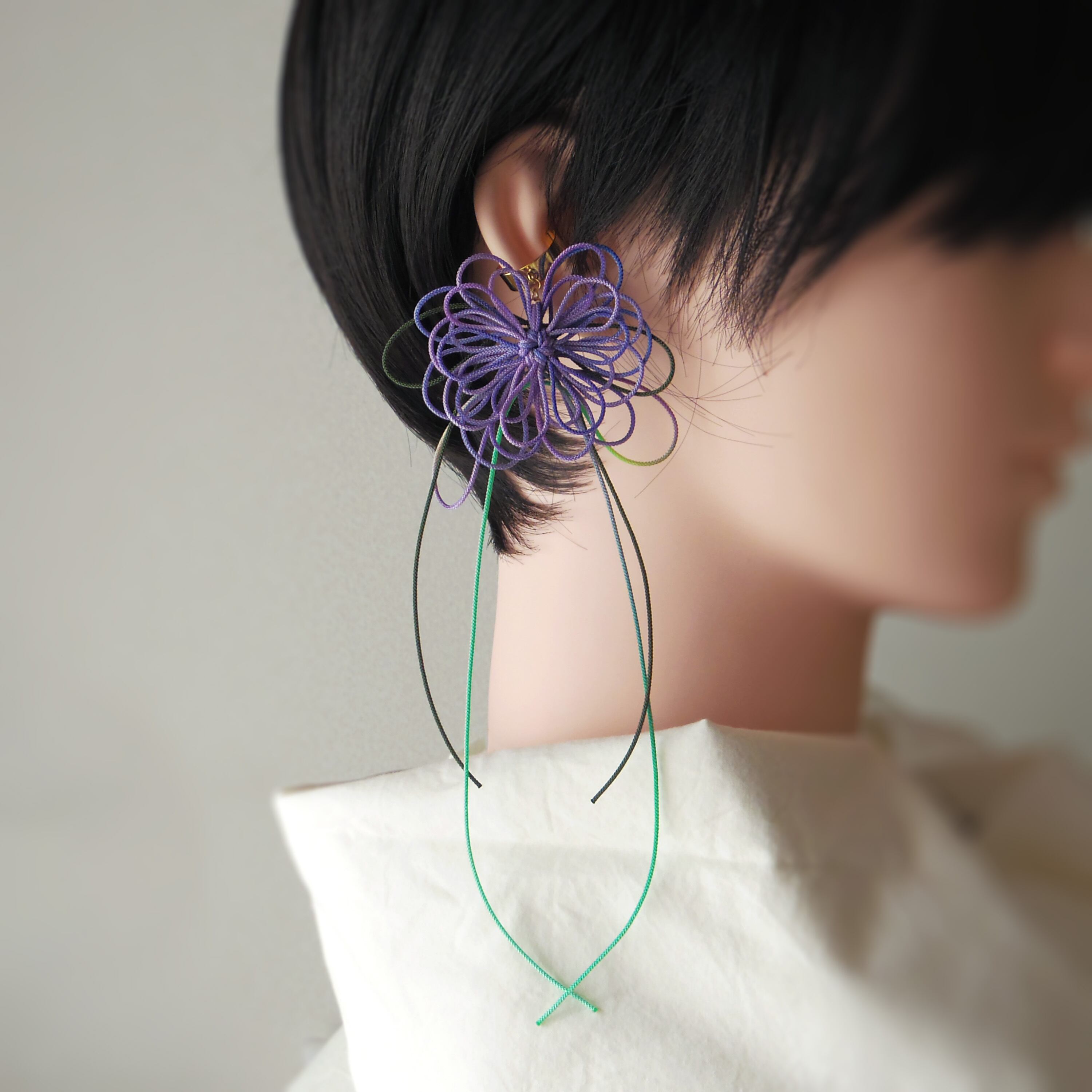 かたっぽイヤーカフ「ハナメグル・囀」