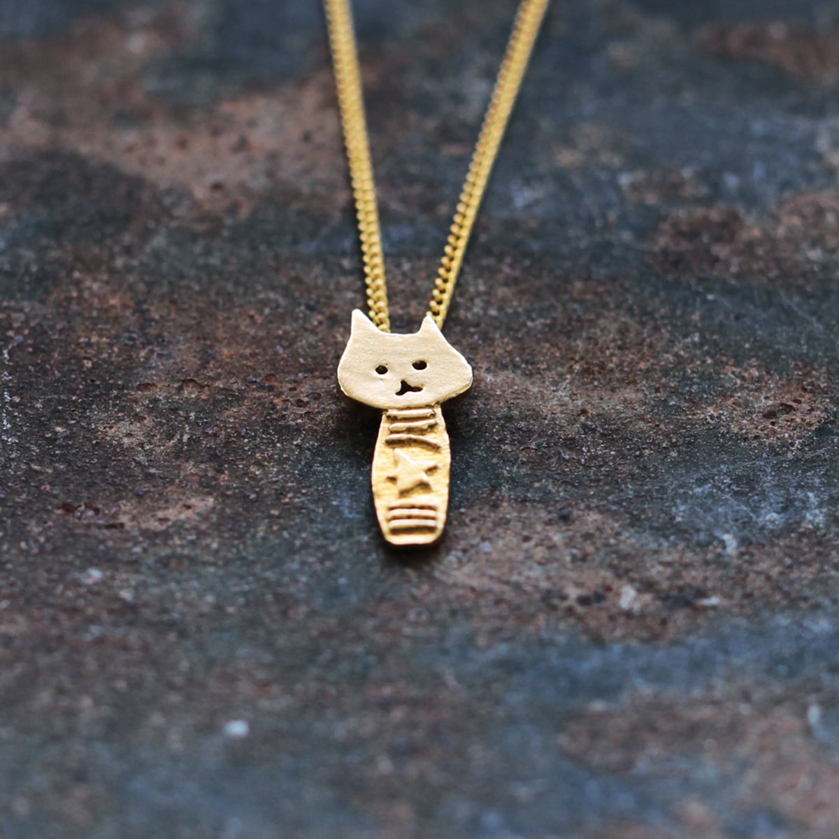 【予約販売中】ねこけし気を付け|ネックレス|N312