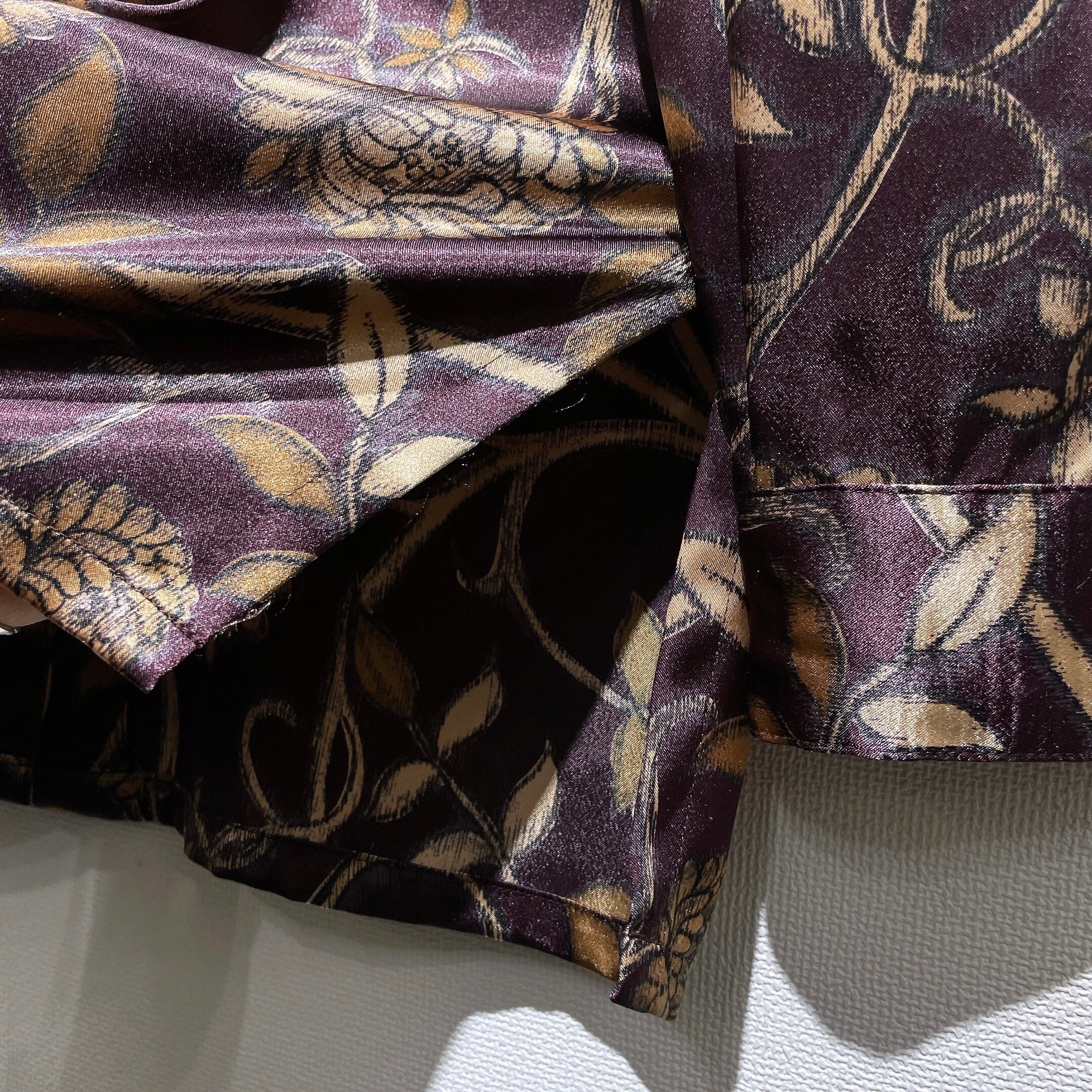 Beautiful Modern Flower painted vintage open collar drape shirt